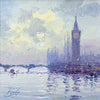 A close-up view of Andrew's canvas; his chunky, impasto brushstrokes creating a compelling, impressionist view of Westminster.