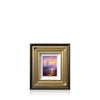Oil painting of a moody sunset over the Houses of Parliament, with sunlight reflecting from the River Thames. 