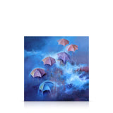 blue umbrella - 20" x 20"