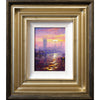A closer view of Andrew Grant Kurtis' sunset painting of Westminster and the Thames. 