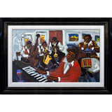 midnight blues & bourbon notes - 48" x 24"