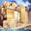 clouds clearing riomaggiore - 47" x 39"