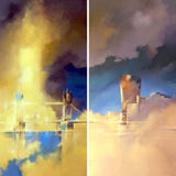 city diptych - 2 x 59" x 39"