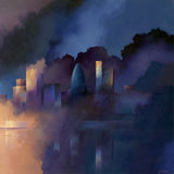 city diptych - 2 x 59" x 39"