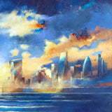 city sunset - 47" x 39"