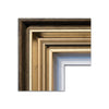 Close-up detail of one corner of the elegant, bevelled frame supplied with this painting.