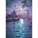 moonlight across the thames - 5" x 7"