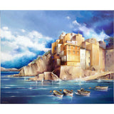 clouds clearing riomaggiore - 47" x 39"