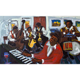 midnight blues & bourbon notes - 48" x 24"