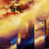 sunset shard - 36" x 24"