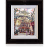 A signed, 20 inch limited edition print of "Leadenhall Market" from artist Allan Stephens, in a black frame.