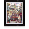 A signed, 30 inch limited edition print of "Leadenhall Market" from artist Allan Stephens, in a black frame.