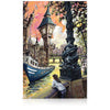 A signed, limited edition print of "River Cruise" by artist Allan Stephens, on a 40 inch box canvas.
