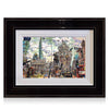 A signed, 20 inch limited edition print of "City of London" from artist Allan Stephens, in a black frame.