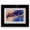 A signed, 20 inch limited edition print of "Westminster" from artist Jon Gubbay, in a black frame.