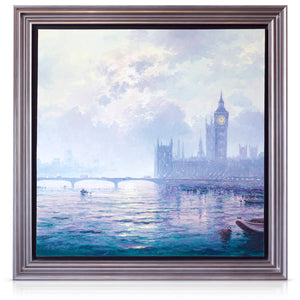 sunshine sparkle through morning haze, westminster - 36" x 36"