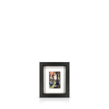 A framed artwork featuring a River Thames cruise scene, mounted on a black frame.