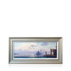 An original oil painting by artist Andrew Grant Kurtis featuring the view across the Venetian Lagoon towards Venice.