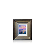 A framed original oil painting of Venice from across the lagoon by artist Andrew Grant Kurtis.