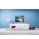 Artist Ed Robinson’s 40 inch limited edition print of "Borough Market" displayed in a collector’s home.