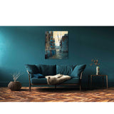 Artist Ed Robinson’s 40 inch limited edition print of "Spice & Type, Butler's Wharf" displayed in a striking, contemporary apartment.