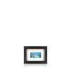 Artwork depicting a London cityscape view from Waterloo Bridge, float mounted in a black frame.