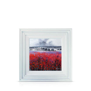 fields run red - 16" x 16"