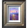 A closer view of Andrew's painting of The Houses of Parliament, attractively presented in a warm, elegant off-gold frame.