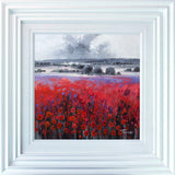 fields run red - 16" x 16"