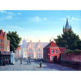 the town square - 16" x 12"